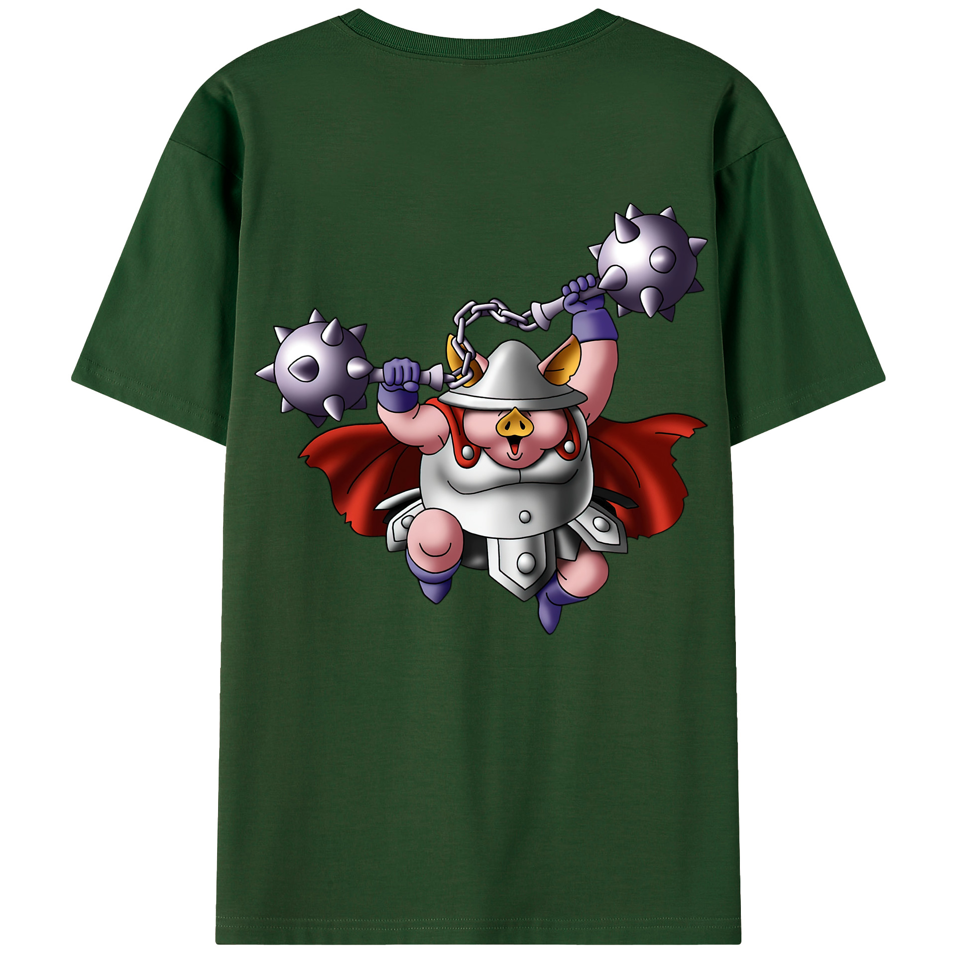 （画像用） ドラゴンクエスト Doragon Kuesuto Dragon Quest 綿100％半袖Tシャツ（背面プリント）